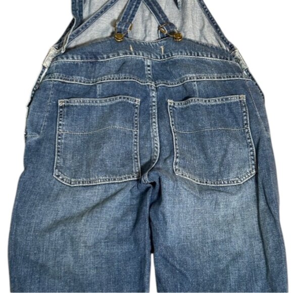 Free People V-neck Cross back Bib Relaxed Overalls Straight Leg Size 25 - Picture 8 of 13